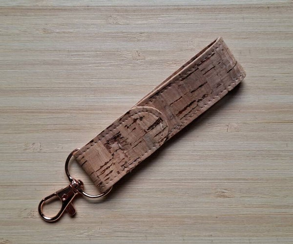 Sleutelhanger - kurkleer - afgerond