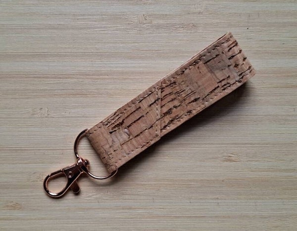 Sleutelhanger - kurkleer - schuin