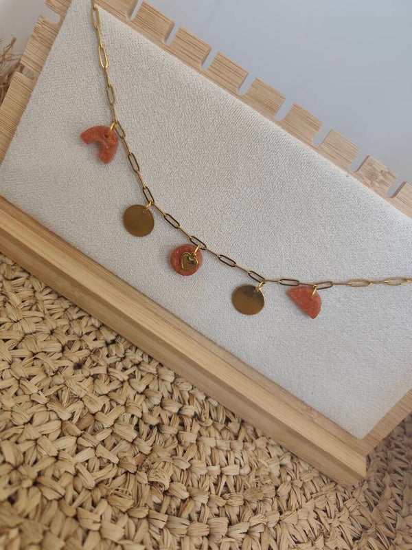 Collier coeur d'automne