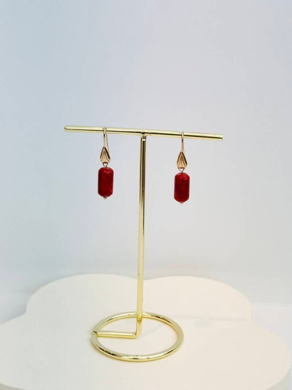 Red jasper earrings