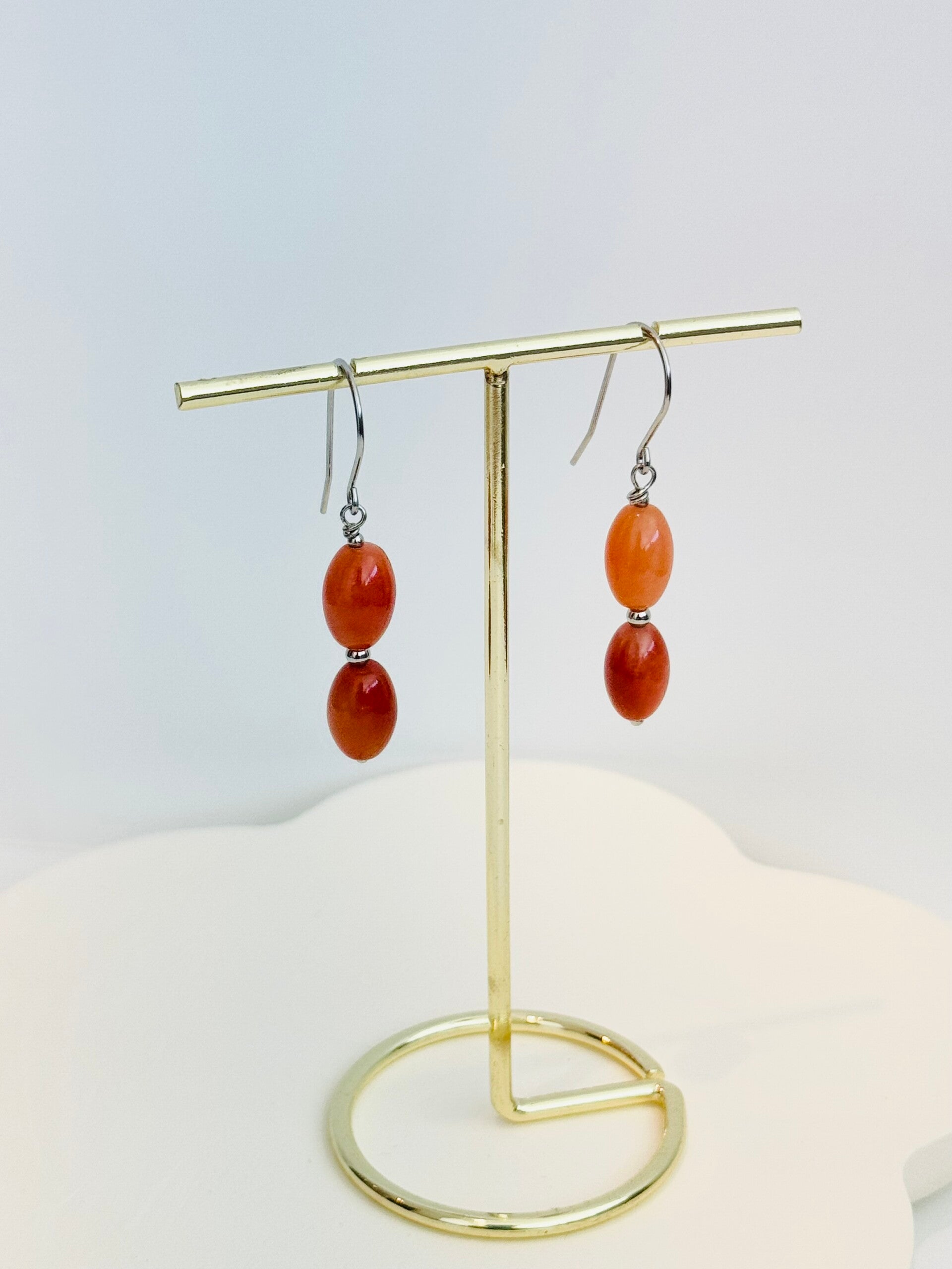 Medium long gobi jade & silver