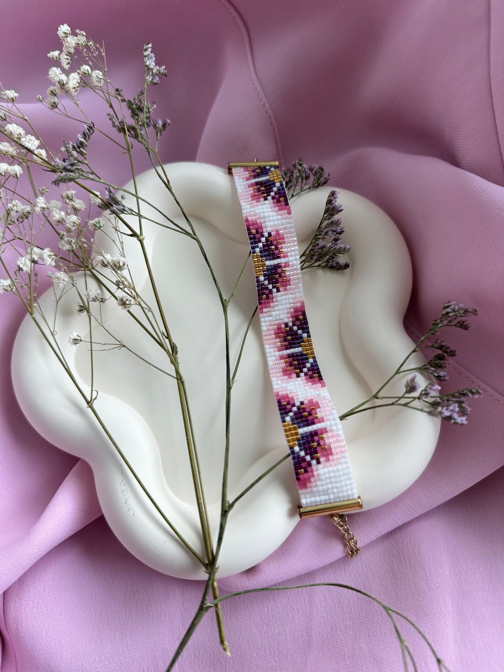 Miyuki bracelet - flower design