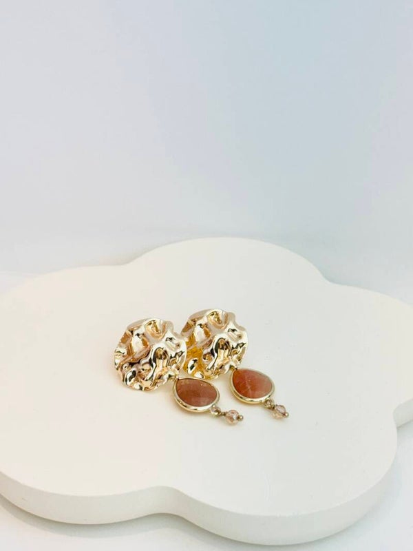 Heliolite "Sunstone" earrings
