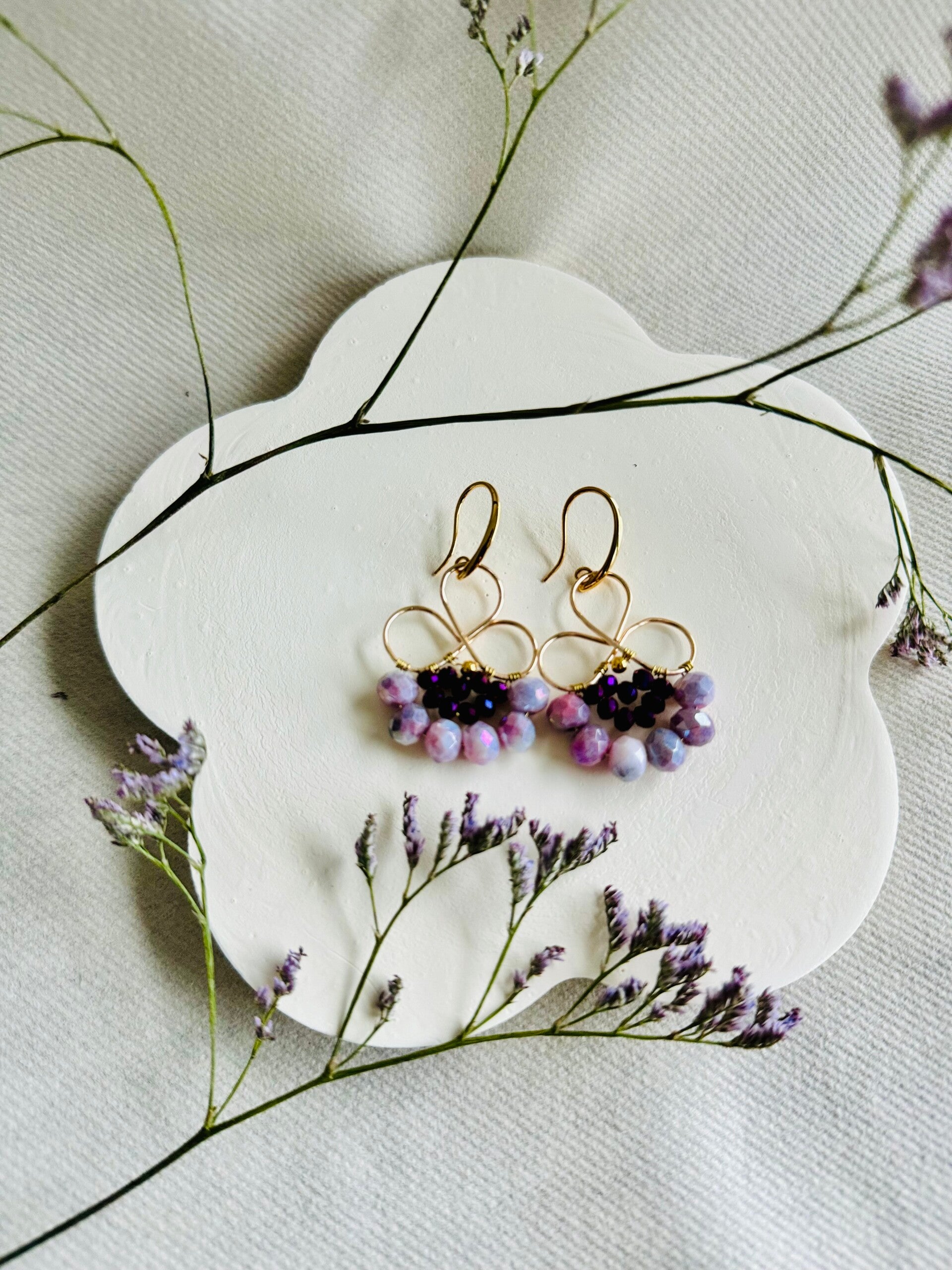 Purple-pink with gold