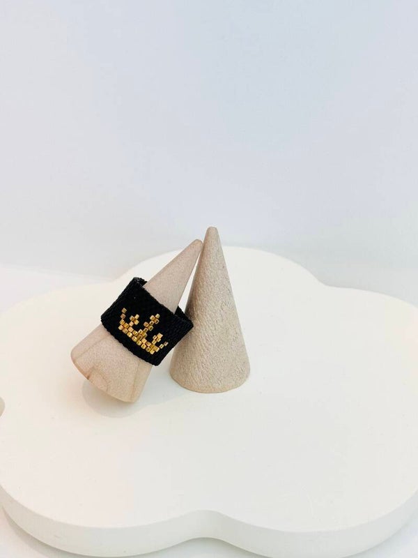 Black with gold crown