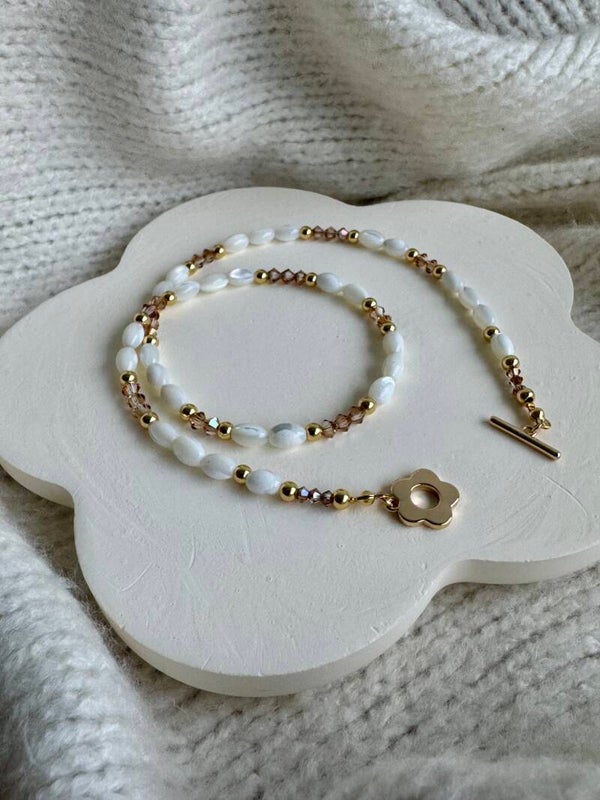 White - gold necklace