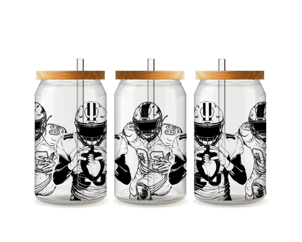 1 Football Glass Tumbler