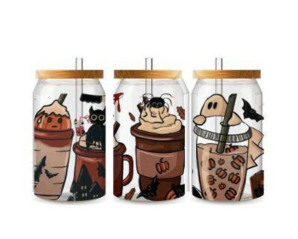 Halloween and Fall Glass Tumbler