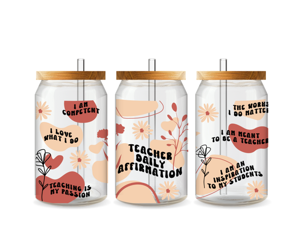 1 Teacher Glass Tumbler