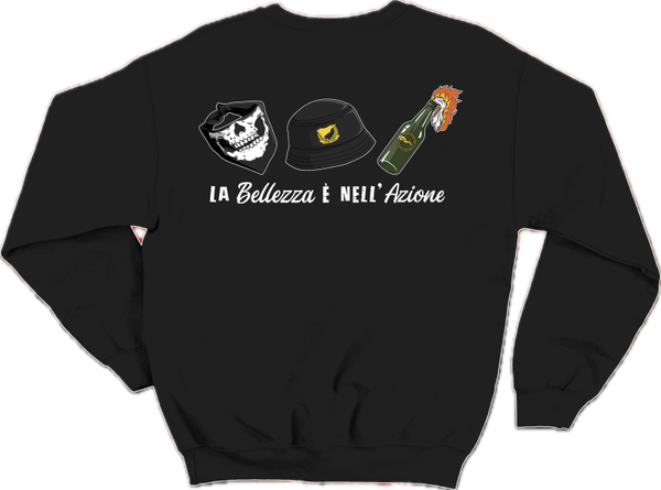 Felpa “bellezza nell’azione”