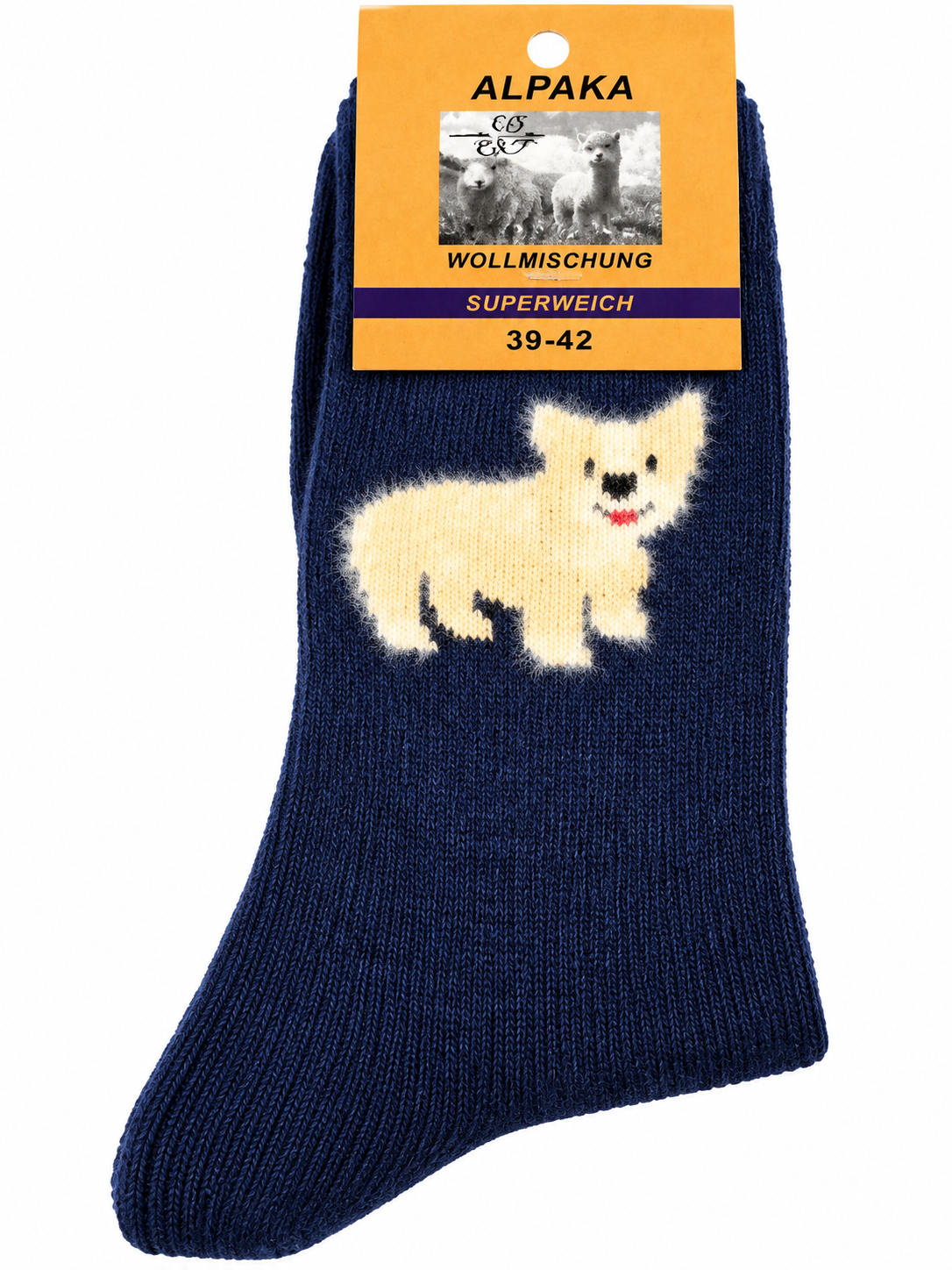 Alpaca sokken met honden motief - Gemiddelde maten -Dun - Meerdere varianten - Per paar