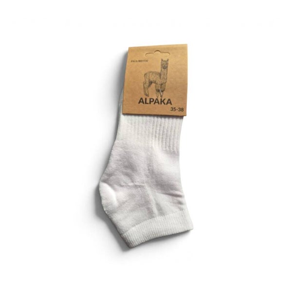 Alpaca Enkelsokken - Dun - Verschillende maten - Kleur Wit - Per Paar