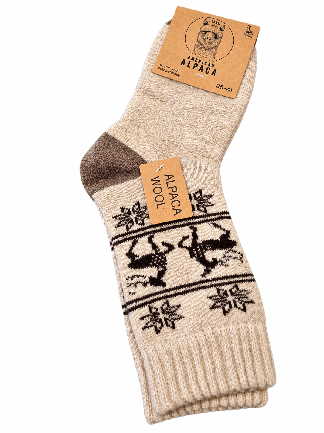 Alpaca sokken - Herfstprint - Gemiddelde dikte - Middel maten - Meerdere varianten - Per paar