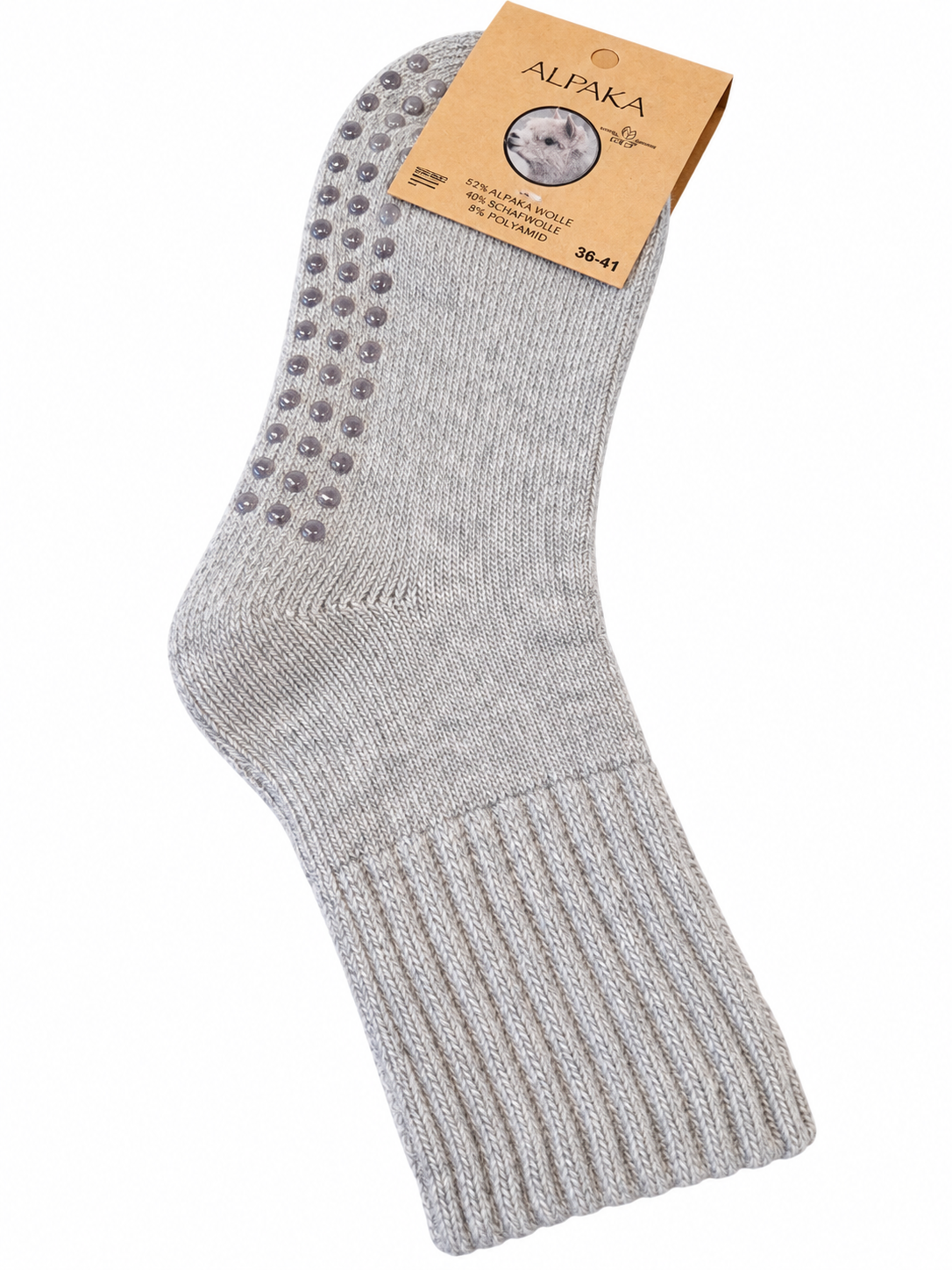 Alpaca huissokken met antislip - Dik -  Middel maten -  Meerdere kleuren - Per paar