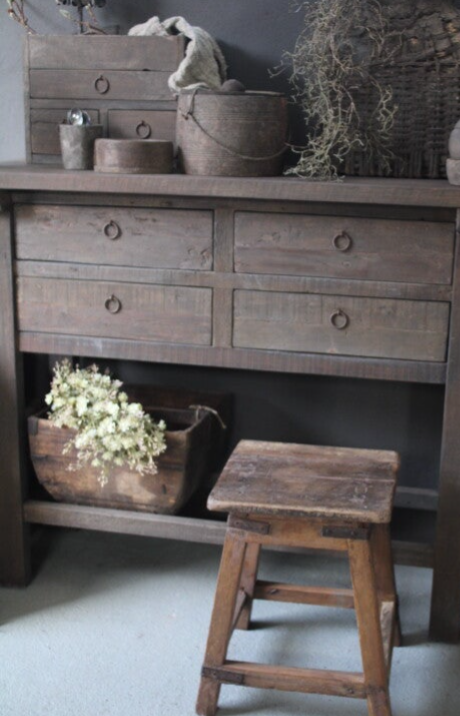 Driftwood sidetable / dressoir Jenong met 4 laden
