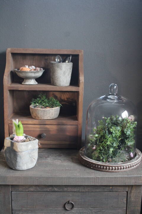 Kruidenkast, ladenkastje hout, opberger