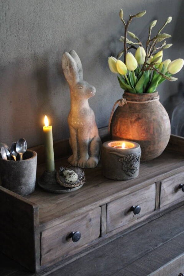 Houten ladekast met 3 lades, gruttersbak