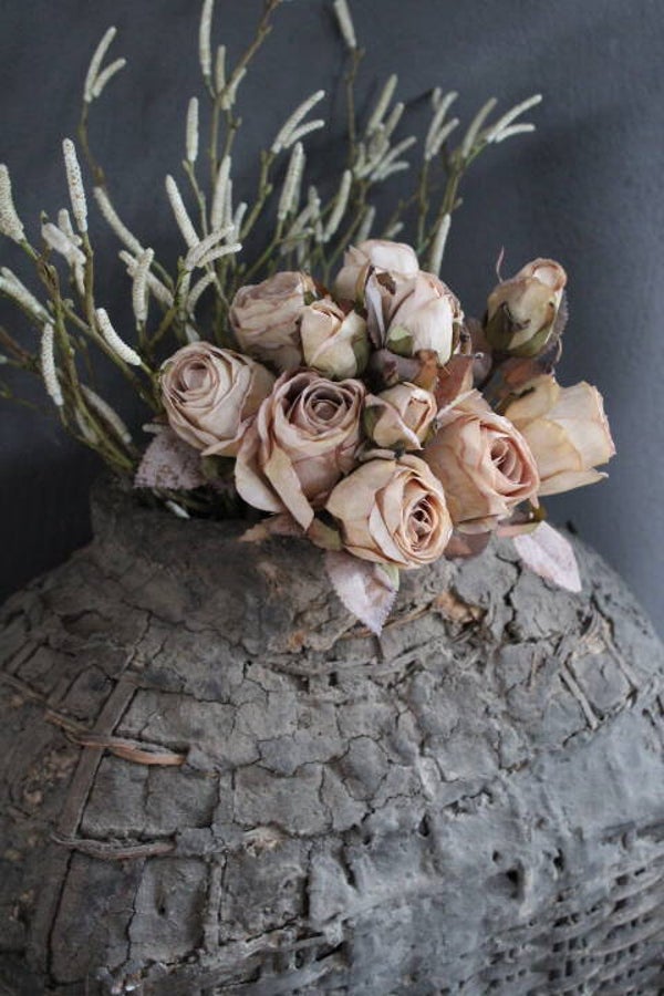 Boeket (kunst) rozen antique creme
