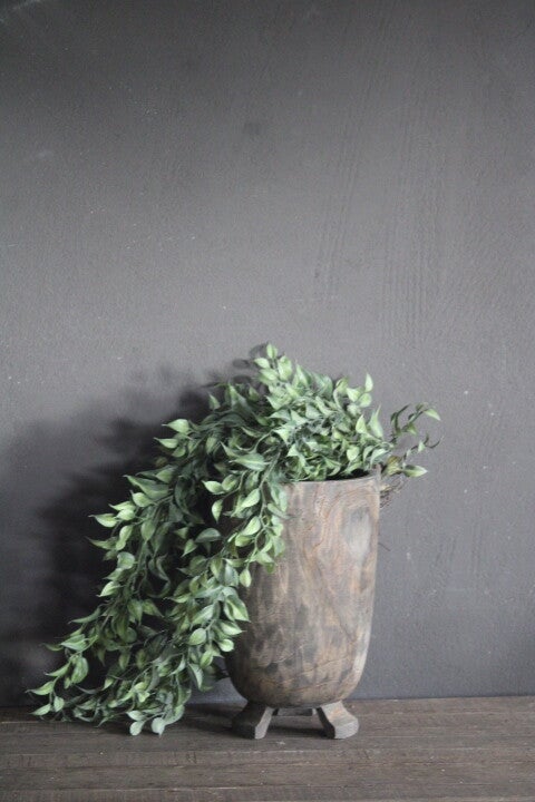 Houten pot / vaas op pootjes
