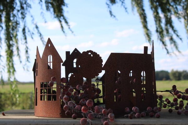 Huisjes ring roest staal (excl. schaal)