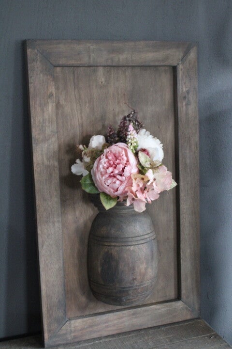 Wandpaneel met halve nepalese pot mt. M (excl. inhoud)