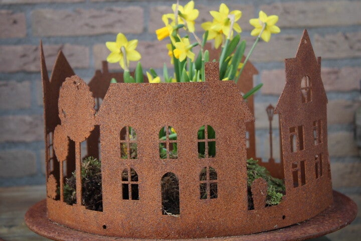 Huisjes ring roest staal (excl. schaal)