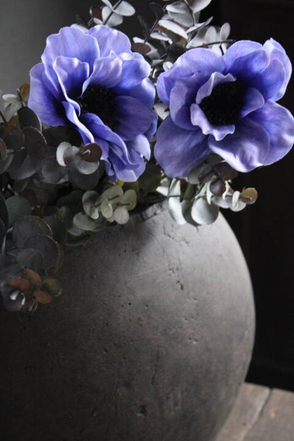 BRYNXZ single anemoon blauw zijdebloem