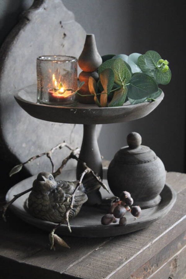 Etagère vergrijsd hout