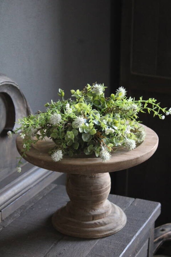 Plateau op voet teakhout