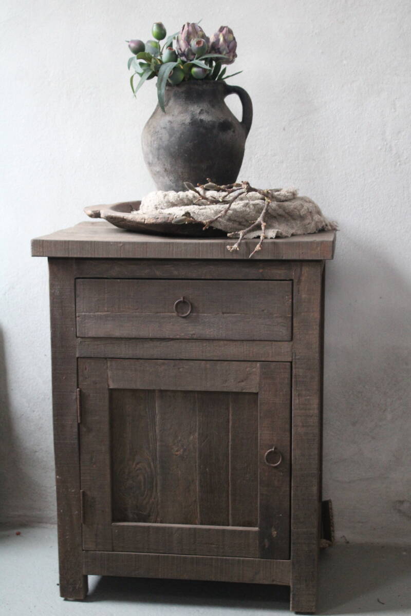 Set nachtkastjes driftwood hout ACTIE SETPRIJS