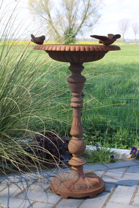 Gietijzeren vogelbad tuinaccessoires