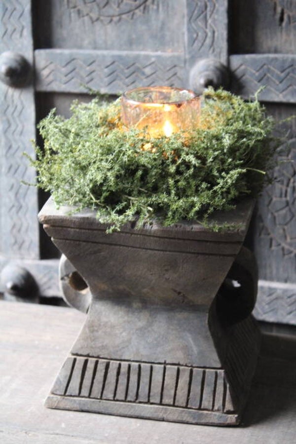 Kandelaar robuust hout met oren