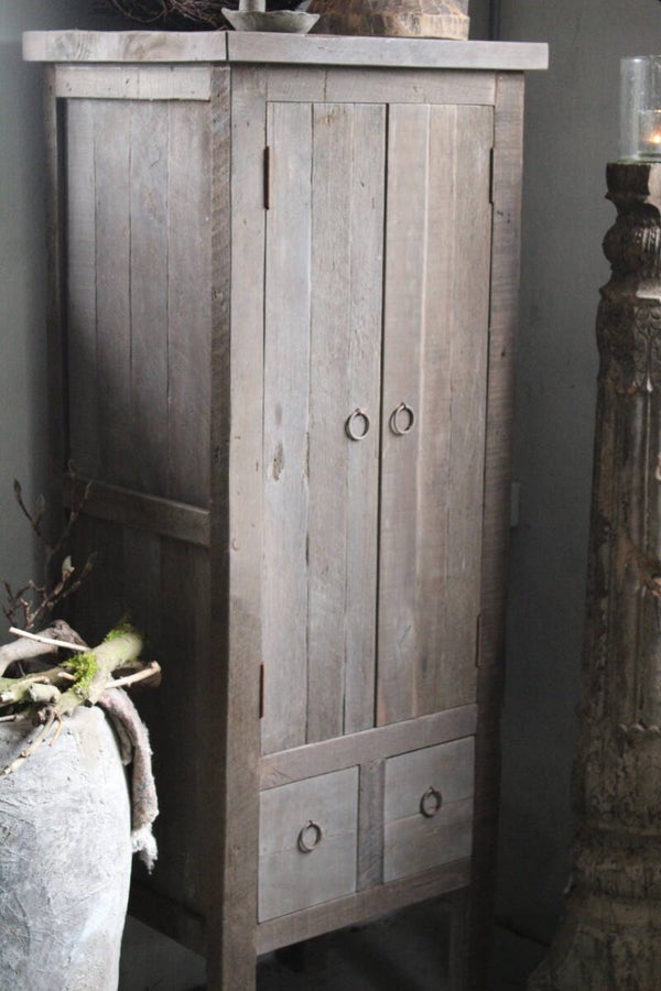 Kast driftwood met 2 deurtjes en 2 laden