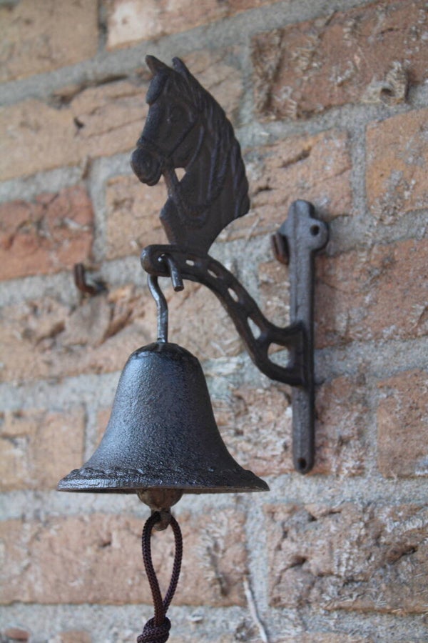 Gietijzeren bel hoofd paard
