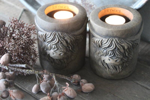 Waxinelichthouder Scotty Majestic Brown Brynxz mt L