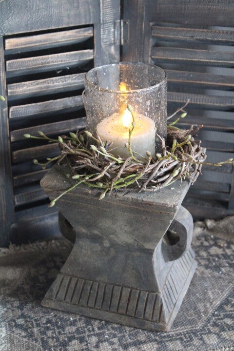 Kandelaar robuust hout met oren