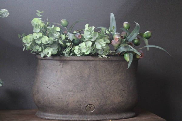 Planter bloempot ovaal Majestic brown Brynxz M