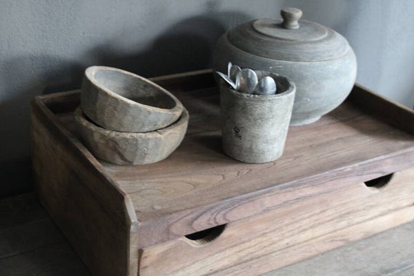 houten koffielade plateau opberger