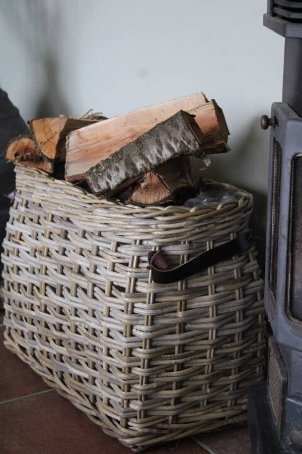 Rieten mand met handvaten mt. XL