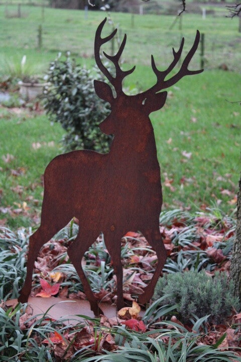 Hert op staander roest staal