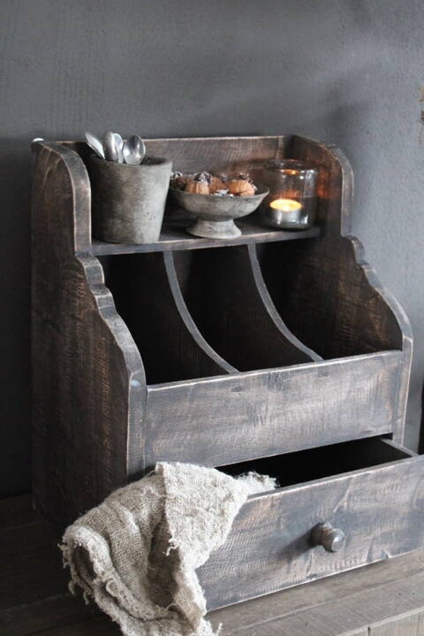 Gruttersbak hout met lade