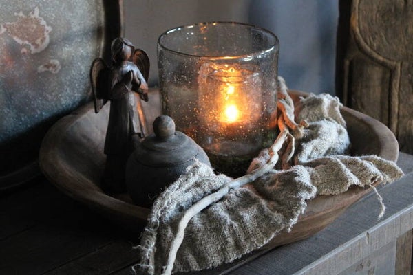 Robuuste houten schaal (excl. inhoud) d45