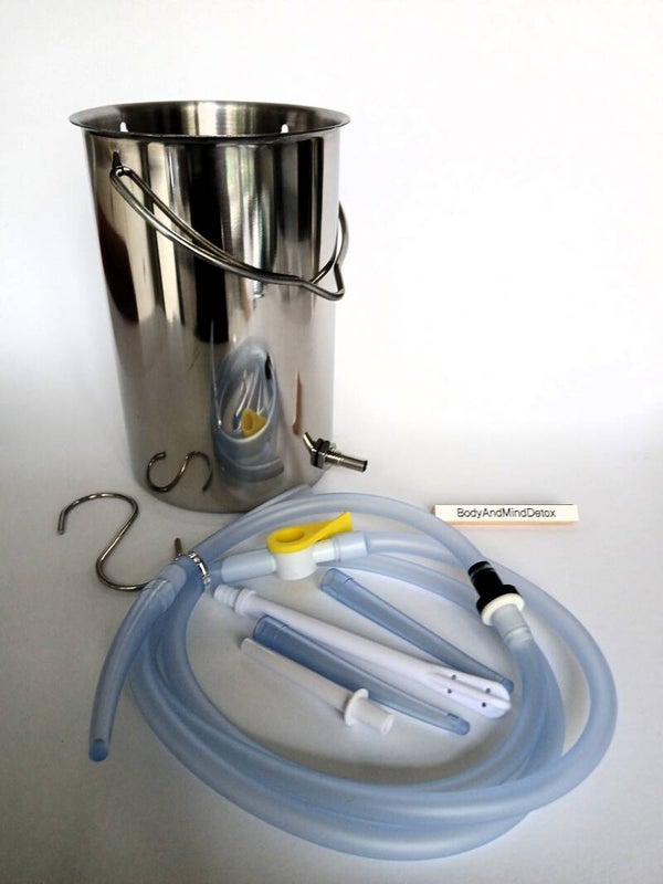 RVS Klysma Bucket met toebehoren