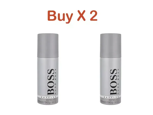Hugo Boss Bottled 2 X 150ml Deodorant Spray New & Free Postage