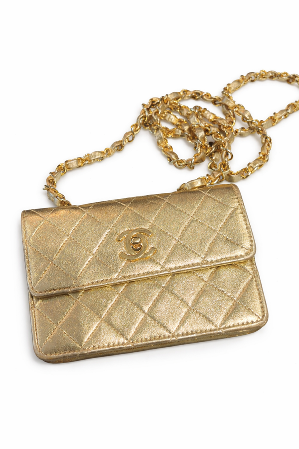 Mini Chanel doré Vintage très rare 14cm