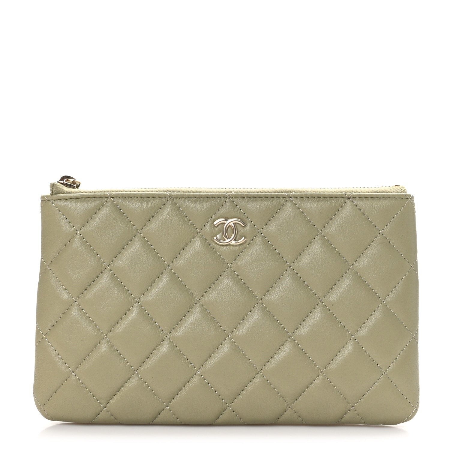 Pochette Chanel Green matelassé neuf