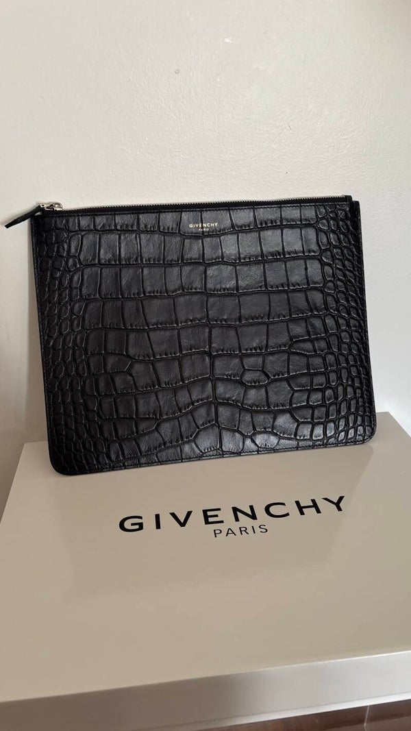Pochette Givenchy embossé croco neuve