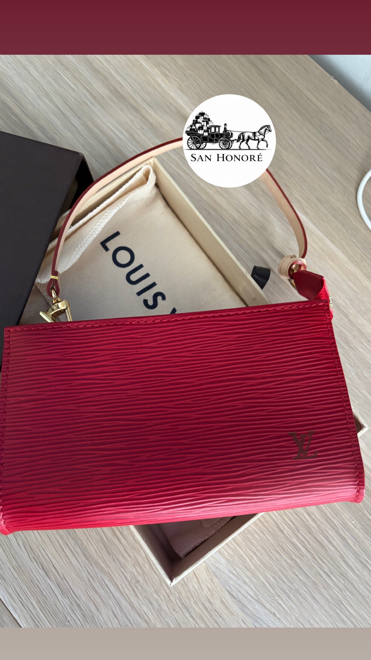 Mini Pochette Louis Vuitton rouge neuf