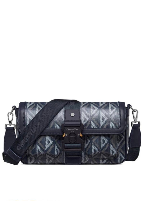 Dior Hit The Road Bag CD Diamond Canvas "Navy Blue"