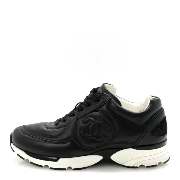 Chanel Sneakers Black cuir T40